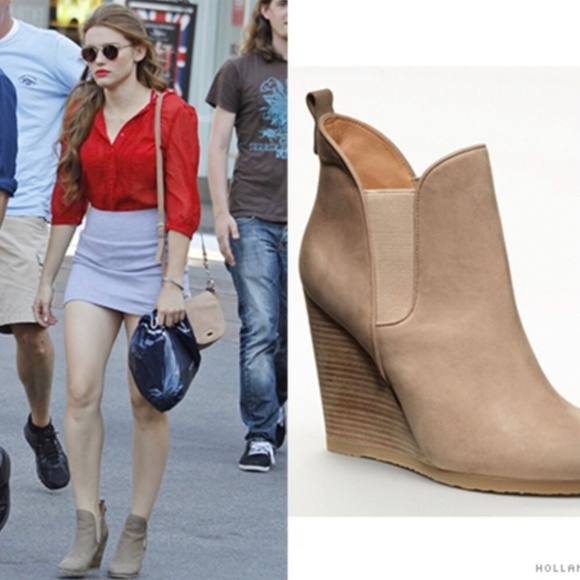 Coach Tan Wedge Ankle Boots - Picture 2 of 12